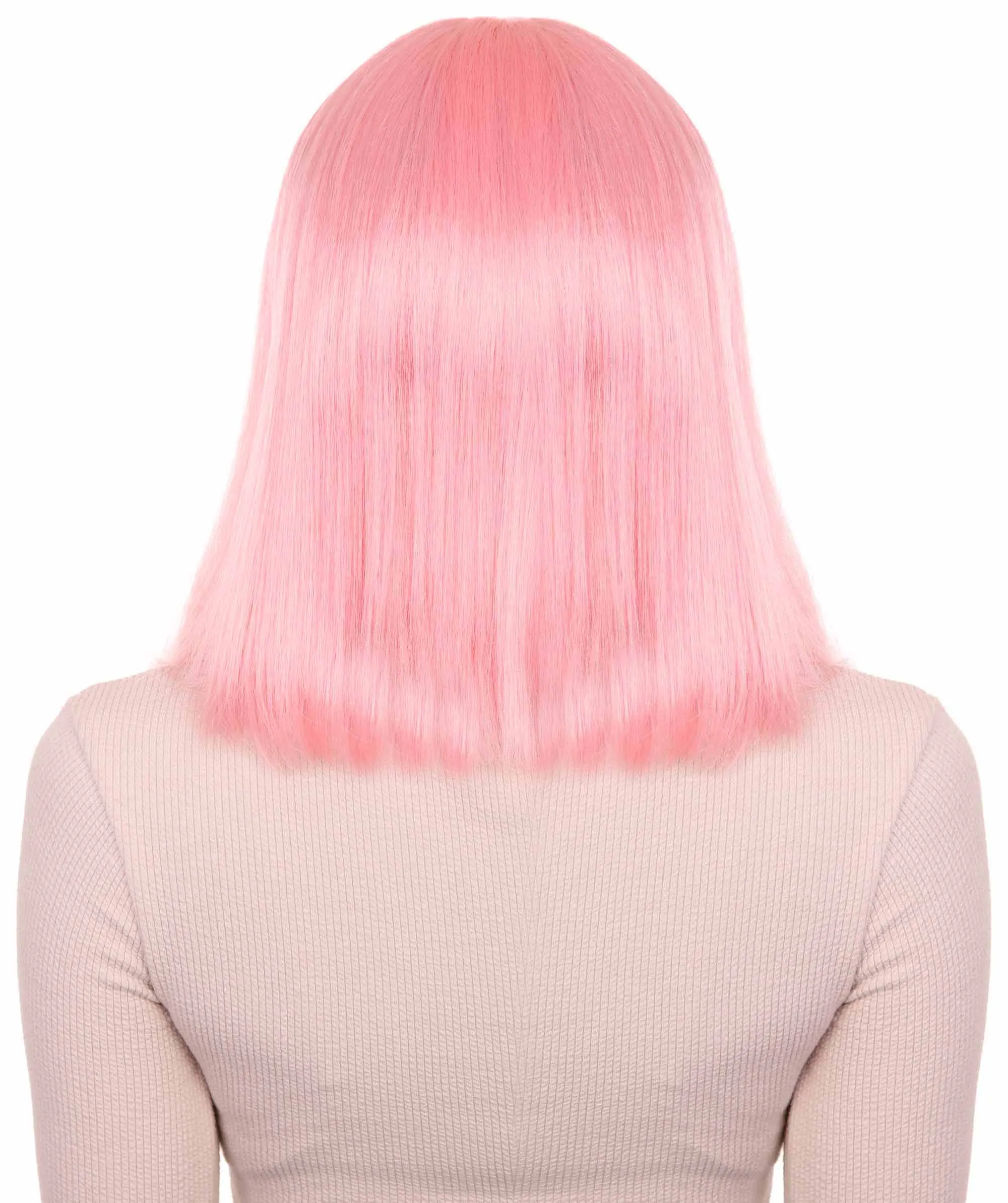 Womens Lt. Pink Bob Wig | Fancy Party Event Ready Halloween Wig | Premium Breathable Capless Cap