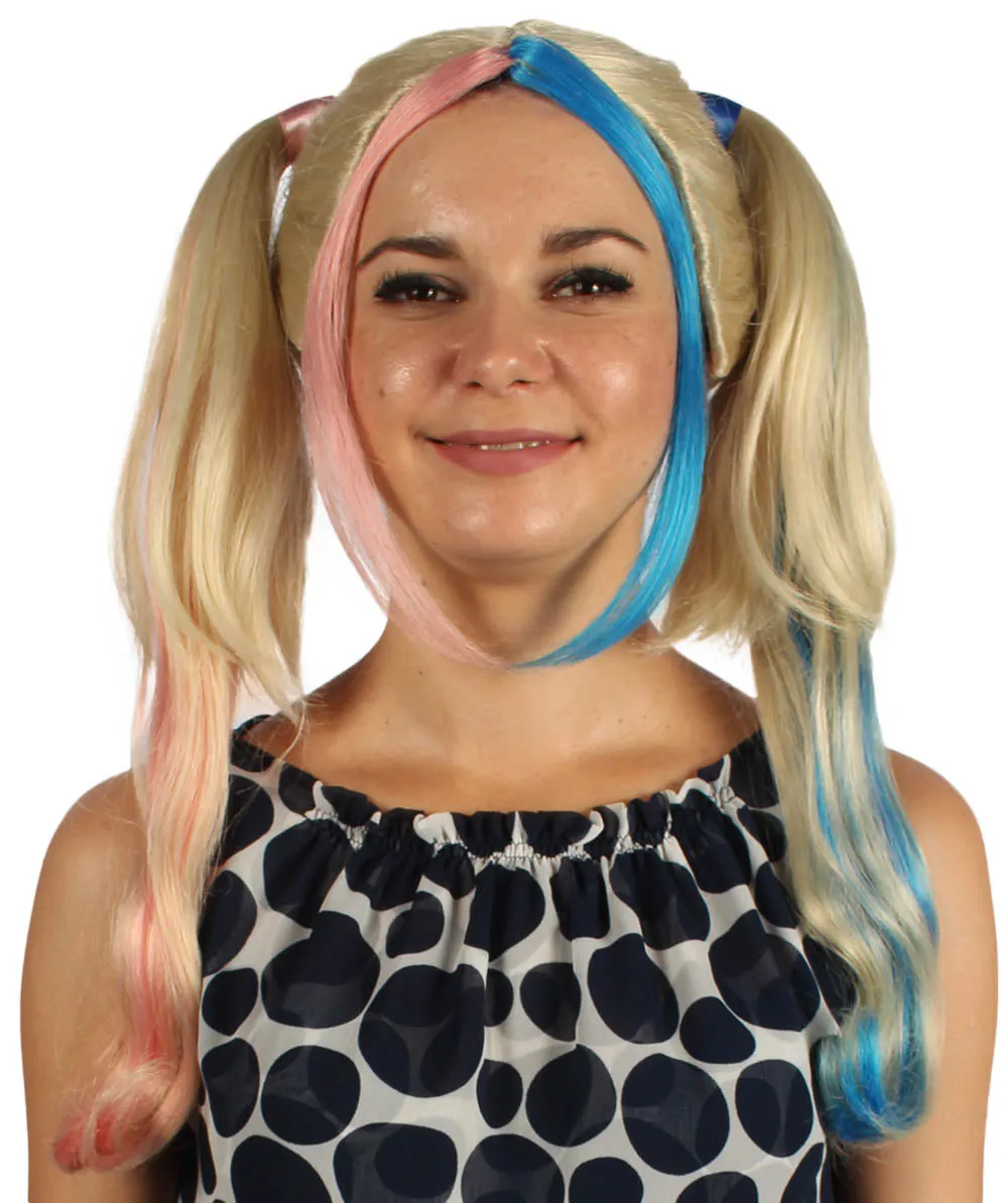 Womens Medium Rag Doll Wigs | Multicolored Cosplay Halloween Wigs | Premium Breathable Capless Cap