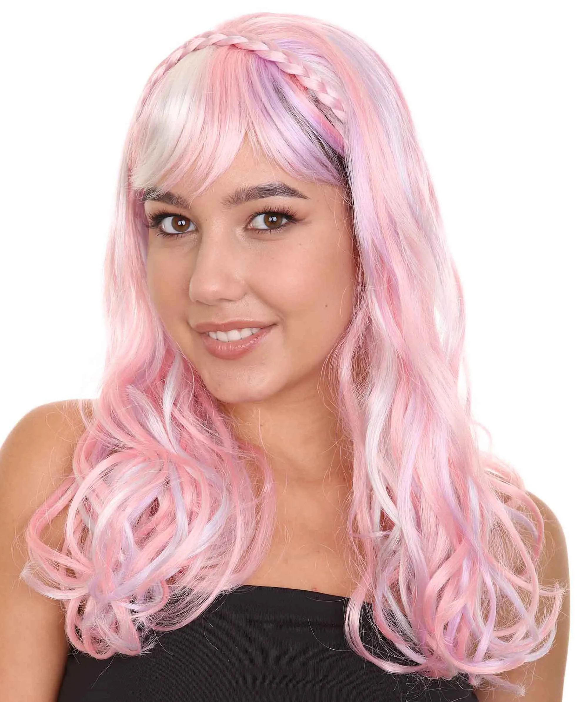 Women's Wig | Pink and Purple Ombre Wig | Premium Breathable Capless Cap