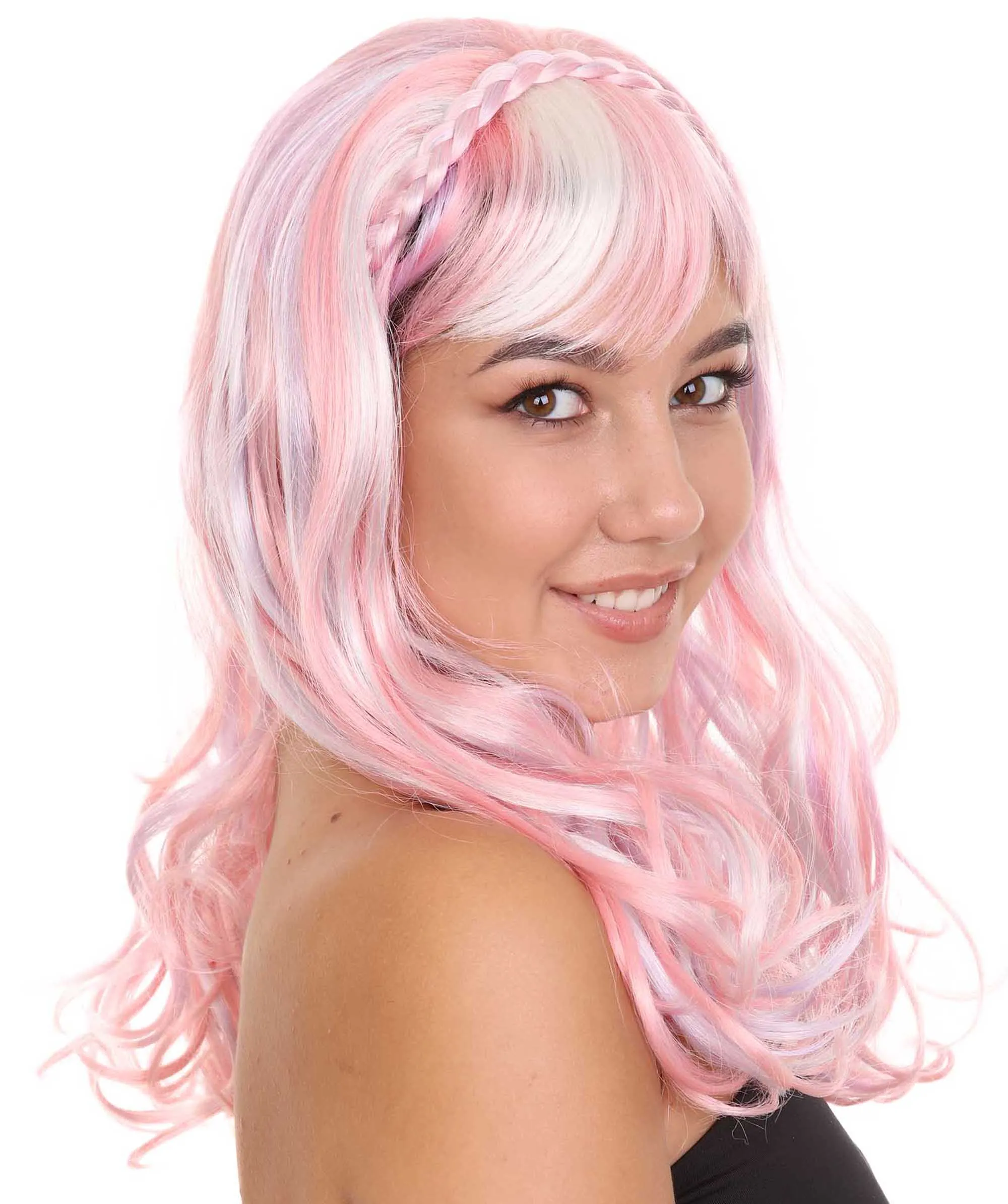 Women's Wig | Pink and Purple Ombre Wig | Premium Breathable Capless Cap